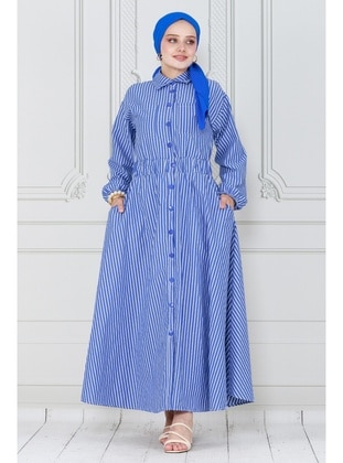 Saxe Blue - Modest Dress - Sevitli