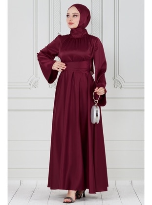 Burgundy - 1000gr - Evening Dresses - Sevitli