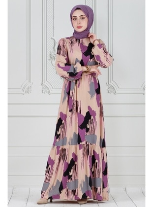 Lilac - Modest Dress - Sevitli