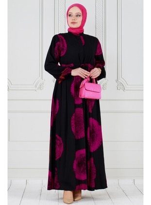 Fuchsia - Modest Dress - Sevitli