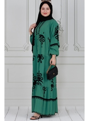 Mint Green - Modest Dress - Sevitli