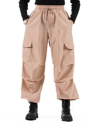 Beige - Pants - Sevitli