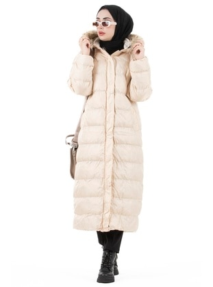 Beige - Puffer Jackets - Sevitli