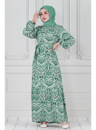 Mint Green - Modest Dress - Sevitli