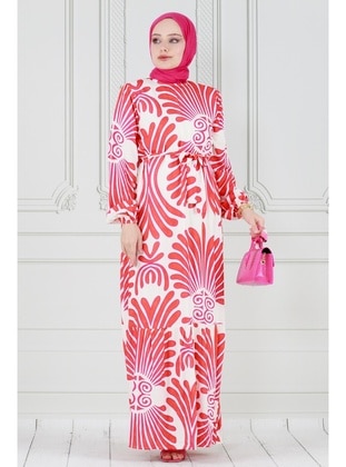 Fuchsia - Modest Dress - Sevitli