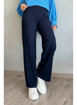 Navy Blue - Pants - InStyle