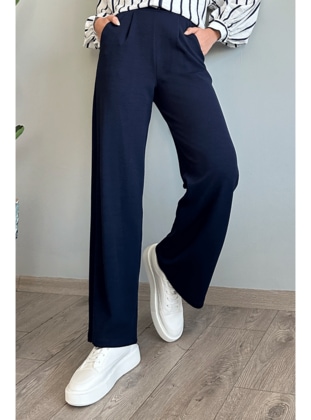 Navy Blue - Pants - InStyle