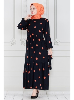 Salmon - Modest Dress - Sevitli