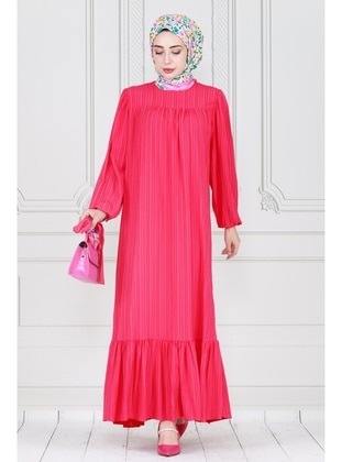 Fuchsia - Modest Dress - Sevitli