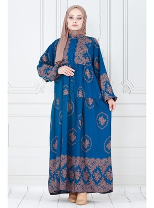 Blue - Modest Dress - Sevitli