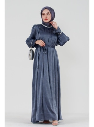 Navy Blue - 500gr - Evening Dresses - Sevitli