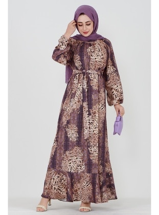 Purple - Modest Dress - Sevitli