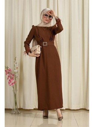 Brown - Evening Dresses - Sevitli