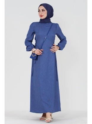 Blue - Modest Dress - Sevitli