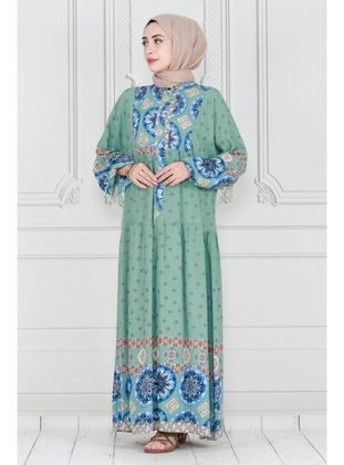 Mint Green - Modest Dress - Sevitli