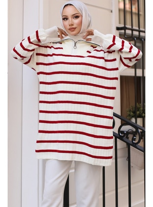 Red - Knit Sweaters - Benguen