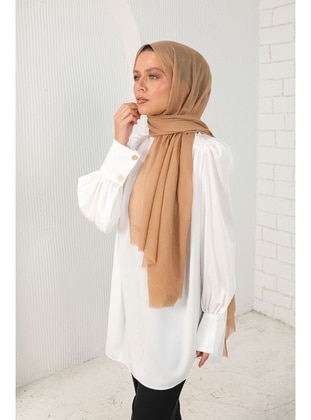 Beige - Shawl - Melike Tatar