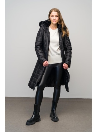 Black - Puffer Jackets - Olcay