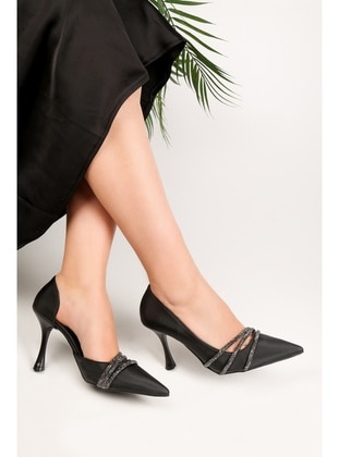 Stilettos & Evening Shoes - Black - Heels - Shoeberry