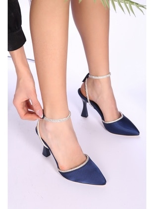 High Heel - Navy Blue - Heels - Shoeberry