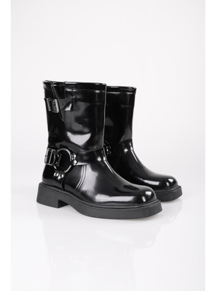 Boot - 450gr - Black Patent Leather - Boots - Shoeberry