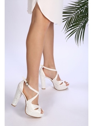 High Heel - White - Heels - Shoeberry