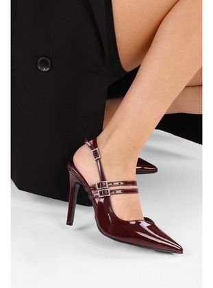 Stilettos & Evening Shoes - 300gr - Burgundy - Heels - Shoeberry