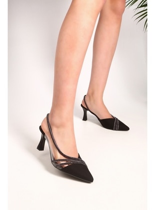 Stilettos & Evening Shoes - Black - Heels - Shoeberry