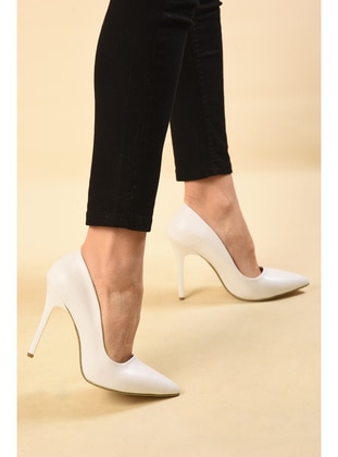 High Heel - White - Heels - Shoeberry