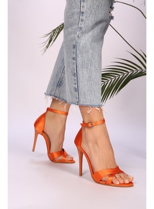 High Heel - Orange - Heels - Shoeberry