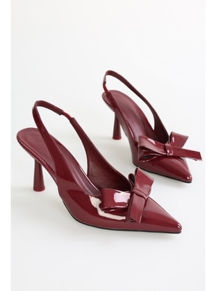 Stilettos & Evening Shoes - 300gr - Burgundy - Heels - Shoeberry