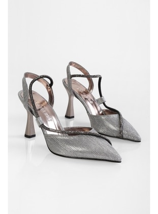 Stilettos & Evening Shoes - 300gr - Platinum - Heels - Shoeberry