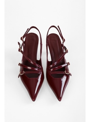 Stilettos & Evening Shoes - 300gr - Burgundy - Heels - Shoeberry