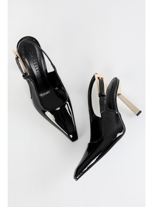 Stilettos & Evening Shoes - 300gr - Black Patent Leather - Heels - Shoeberry