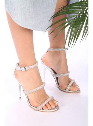 High Heel - Silver tone - Heels - Shoeberry