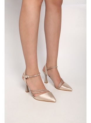 Stilettos & Evening Shoes - Nude - Heels - Shoeberry