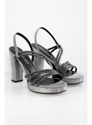 Platform - 350gr - Platinum Glitter - Heels - Shoeberry