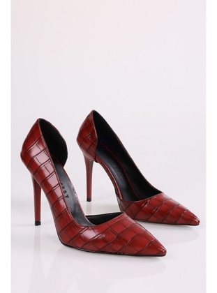 Stilettos & Evening Shoes - 300gr - Burgundy - Heels - Shoeberry