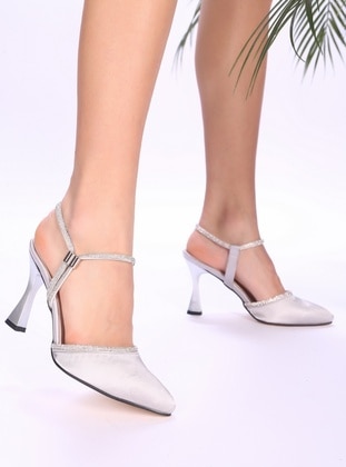 High Heel - Silver tone - Heels - Shoeberry