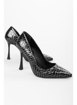 Stilettos & Evening Shoes - 300gr - Platinum Black - Heels - Shoeberry