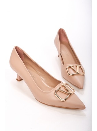 Stilettos & Evening Shoes - Nude - Heels - Shoeberry