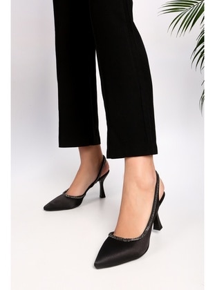 Stilettos & Evening Shoes - Black - Heels - Shoeberry