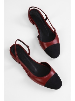 Flat - 250gr - Burgundy - Flat Shoes - Shoeberry