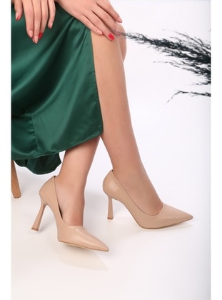 Stilettos & Evening Shoes - Nude - Heels - Shoeberry