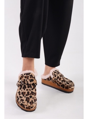 Flat Slippers - 250gr - Leopard Print - Slippers - Shoeberry