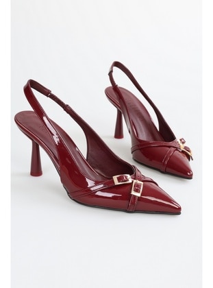 Stilettos & Evening Shoes - 300gr - Burgundy - Heels - Shoeberry