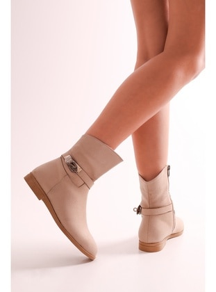 Boot - 450gr - Beige Suede - Boots - Shoeberry