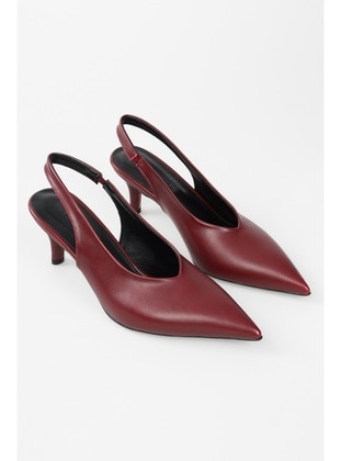 Stilettos & Evening Shoes - 300gr - Burgundy - Heels - Shoeberry