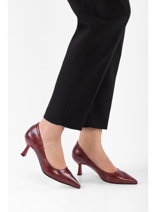 Stilettos & Evening Shoes - 300gr - Burgundy - Heels - Shoeberry