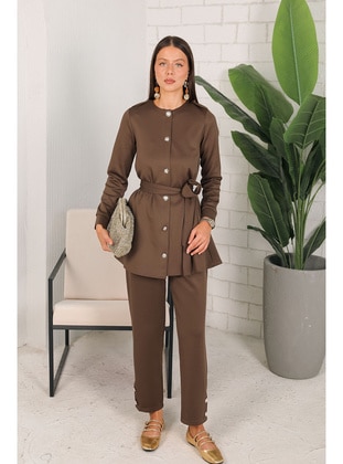 Brown - Suit - Melike Tatar